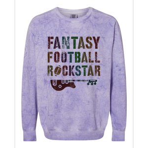 Cute Fantasy Football Rockstar King Rockstar Newbie King Colorblast Crewneck Sweatshirt