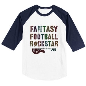 Cute Fantasy Football Rockstar King Rockstar Newbie King Baseball Sleeve Shirt