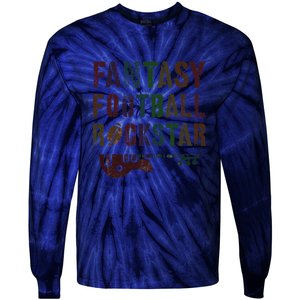 Cute Fantasy Football Rockstar King Rockstar Newbie King Tie-Dye Long Sleeve Shirt