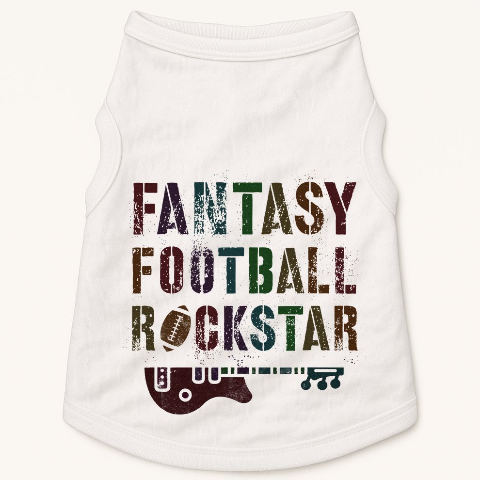 Cute Fantasy Football Rockstar King Rockstar Newbie King Doggie Tank