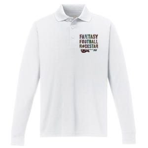 Cute Fantasy Football Rockstar King Rockstar Newbie King Performance Long Sleeve Polo