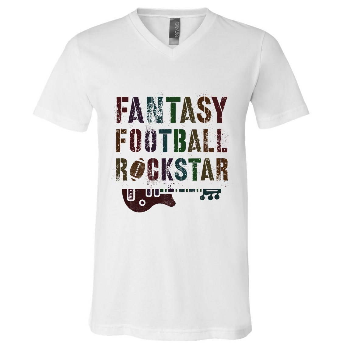 Cute Fantasy Football Rockstar King Rockstar Newbie King V-Neck T-Shirt