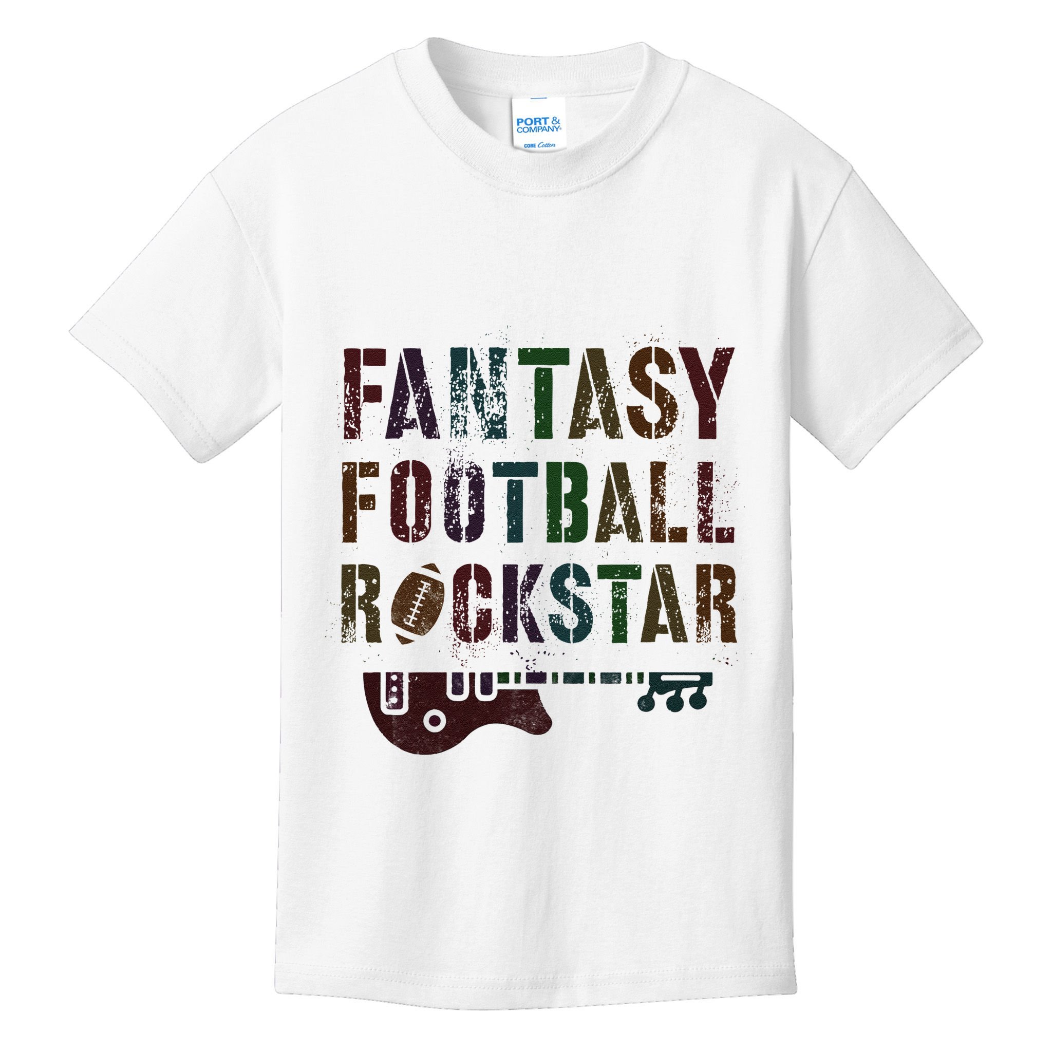 Cute Fantasy Football Rockstar King Rockstar Newbie King Kids T-Shirt
