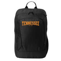 Classic TN Orange Print Retro Varsity Vintage Tennessee City Backpack