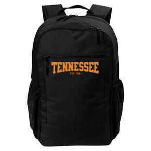 Classic TN Orange Print Retro Varsity Vintage Tennessee Daily Commute Backpack