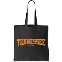 Classic TN Orange Print Retro Varsity Vintage Tennessee Tote Bag