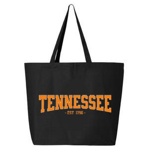 Classic TN Orange Print Retro Varsity Vintage Tennessee 25L Jumbo Tote