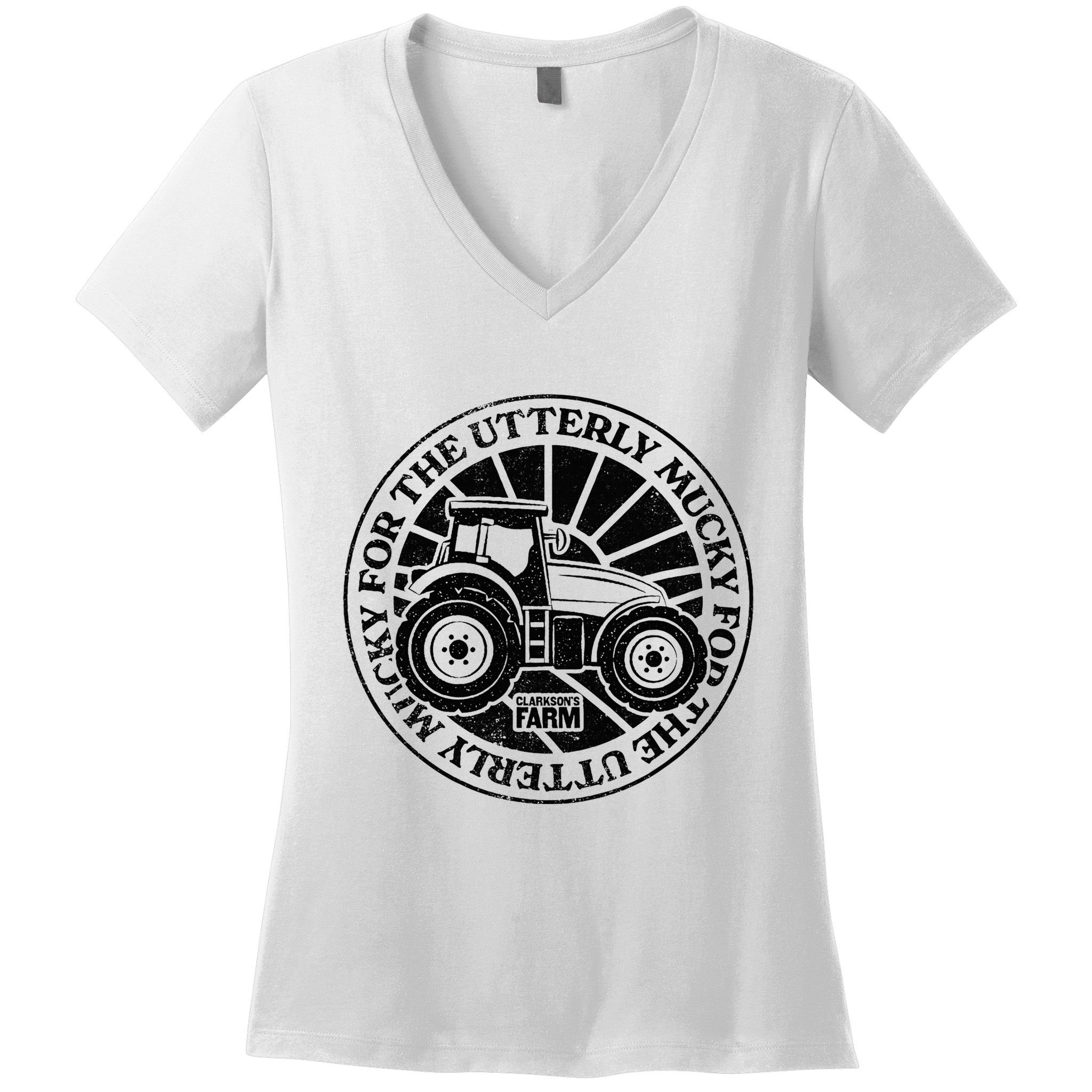 ClarksonS Farm For The Utterly Mucky Women's V-Neck T-Shirt
