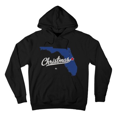 Christmas Florida FL Map Hoodie