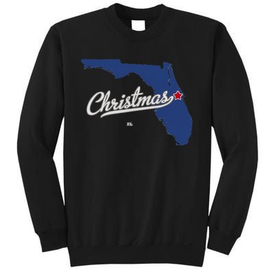 Christmas Florida FL Map Sweatshirt