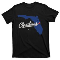 Christmas Florida FL Map T-Shirt