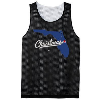 Christmas Florida FL Map Mesh Reversible Basketball Jersey Tank