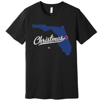 Christmas Florida FL Map Premium T-Shirt