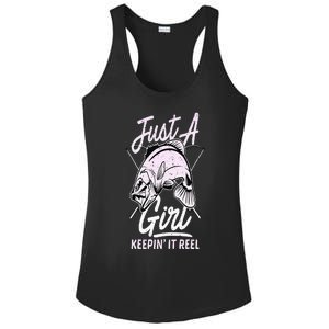 Cute Fishing Funny Keeping It Reel Wo Purple Pink Ladies PosiCharge Competitor Racerback Tank