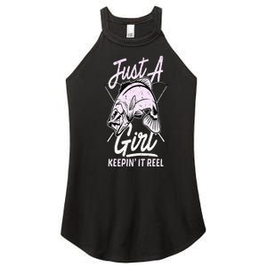 Cute Fishing Funny Keeping It Reel Wo Purple Pink Women's Perfect Tri Rocker Tank