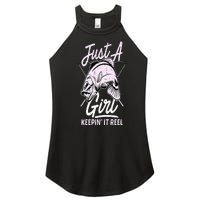 Cute Fishing Funny Keeping It Reel Wo Purple Pink Women's Perfect Tri Rocker Tank