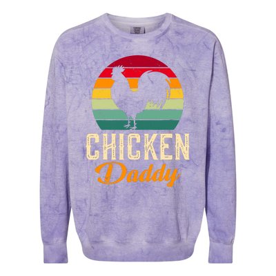 Chicken Farm Funny Dad Chicken Whisperer Chicken Daddy Colorblast Crewneck Sweatshirt