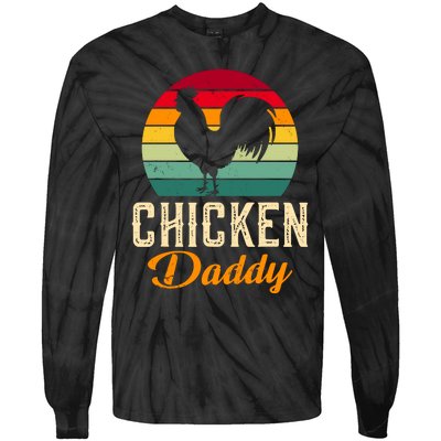 Chicken Farm Funny Dad Chicken Whisperer Chicken Daddy Tie-Dye Long Sleeve Shirt