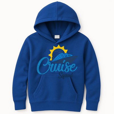 Cruise FamilyVacation Funny Distressed Cruise Squad Meaningful Gift Kids Hoodie