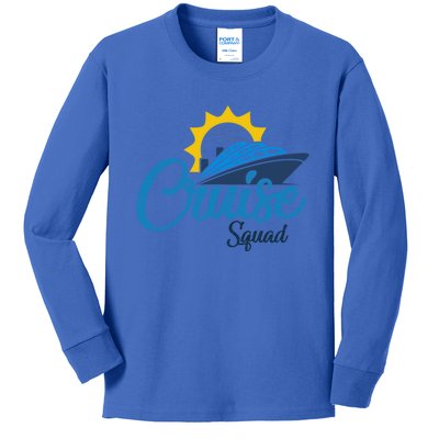 Cruise FamilyVacation Funny Distressed Cruise Squad Meaningful Gift Kids Long Sleeve Shirt