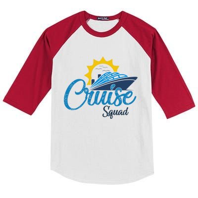 Cruise FamilyVacation Funny Distressed Cruise Squad Meaningful Gift Kids Colorblock Raglan Jersey