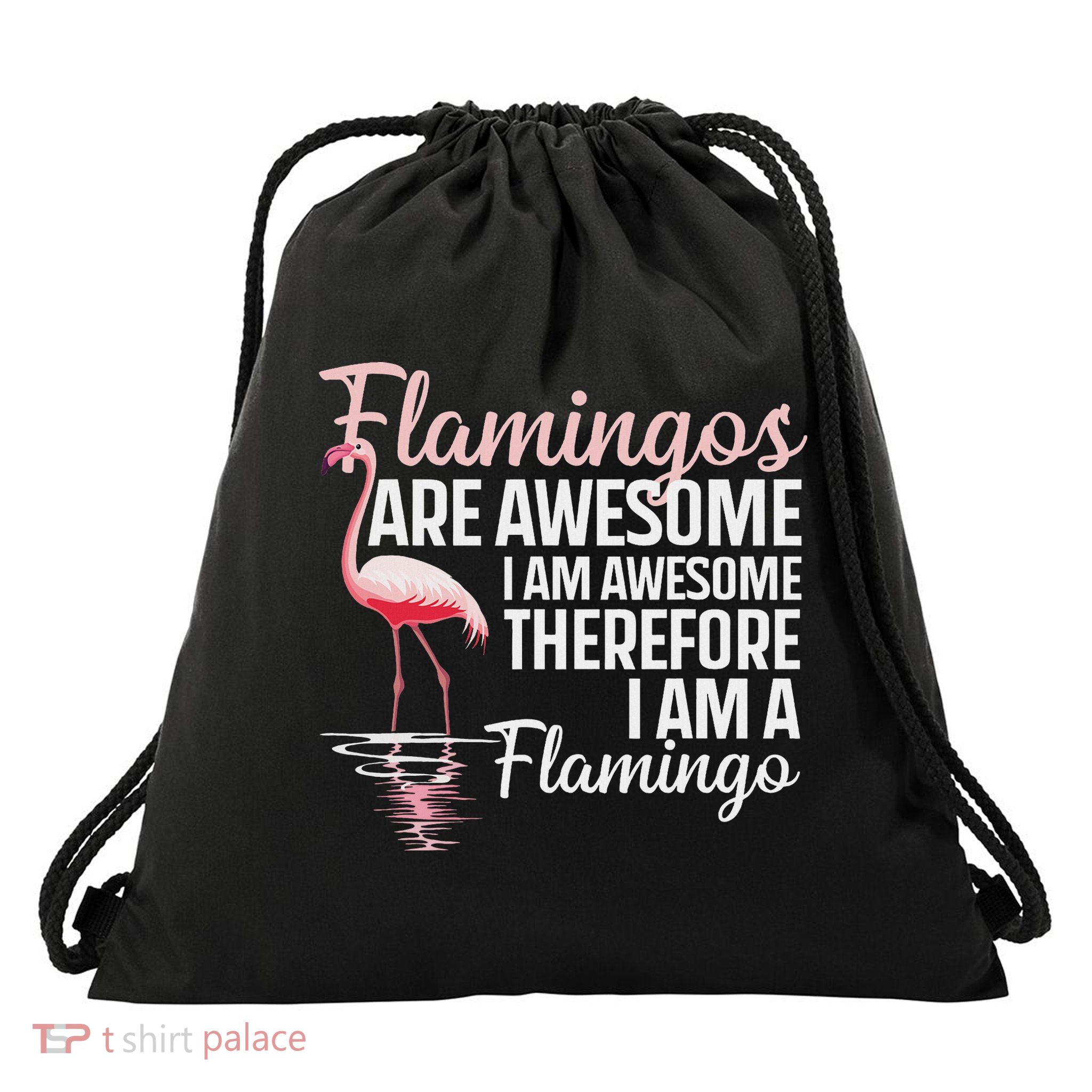 Cool Flamingo For Women Flamingos Flock Bird Lovers Drawstring Bag