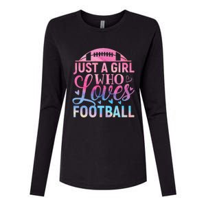 Cute Football For Just A Who Loves Football Womens Cotton Relaxed Long Sleeve T-Shirt