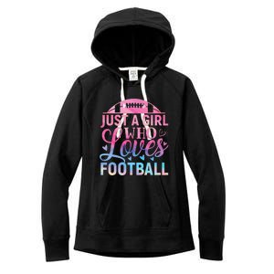 Cute Football For Just A Who Loves Football Women's Fleece Hoodie