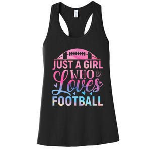 Cute Football For Just A Who Loves Football Women's Racerback Tank