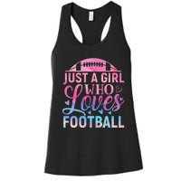 Cute Football For Just A Who Loves Football Women's Racerback Tank