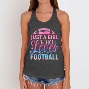 Cute Football For Just A Who Loves Football Women's Knotted Racerback Tank