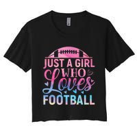 Cute Football For Just A Who Loves Football Women's Crop Top Tee