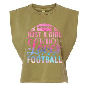 Cute Football For Just A Who Loves Football Garment-Dyed Women's Muscle Tee