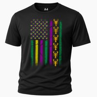 Crawfish Fleur-De-Lis Flag Mardi Gras  Cooling Performance Crew T-Shirt