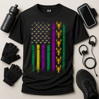 Crawfish Fleur-De-Lis Flag Mardi Gras  Cooling Performance Crew T-Shirt
