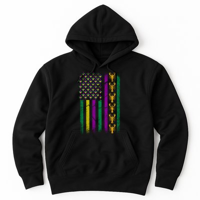 Crawfish Fleur-De-Lis Flag Mardi Gras  Hoodie