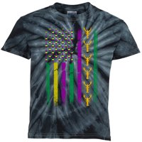 Crawfish Fleur-De-Lis Flag Mardi Gras  Kids Tie-Dye T-Shirt