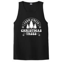 Christmas Farm Fresh Trees Retro Farmer PosiCharge Competitor Tank