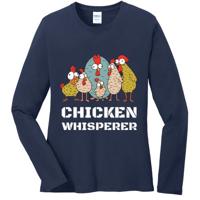Chickens For Farmers Chicken Keepers Chicken Whisperer Ladies Long Sleeve Shirt