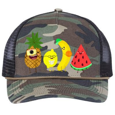 Cute Fruit Friends Family Summer Party Retro Rope Trucker Hat Cap