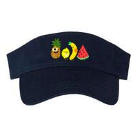 Cute Fruit Friends Family Summer Party Valucap Bio-Washed Visor