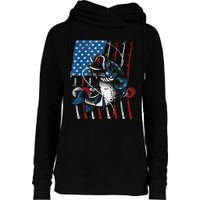 Cool Fishing For Wo American Flag USA Fish Lover Womens Funnel Neck Pullover Hood