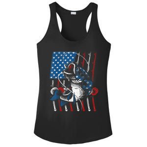 Cool Fishing For Wo American Flag USA Fish Lover Ladies PosiCharge Competitor Racerback Tank