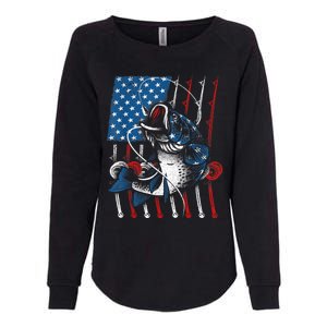 Cool Fishing For Wo American Flag USA Fish Lover Womens California Wash Sweatshirt