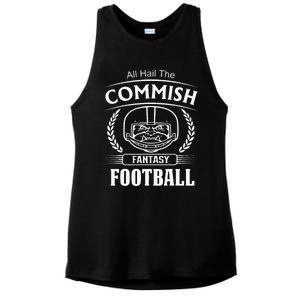 Commissioner Fantasy Football Funny Commish Ladies PosiCharge Tri-Blend Wicking Tank