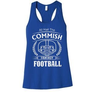 Commissioner Fantasy Football Funny Commish Women's Racerback Tank