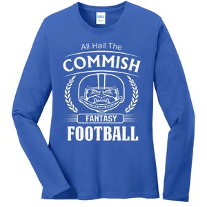 Commissioner Fantasy Football Funny Commish Ladies Long Sleeve Shirt