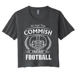 Commissioner Fantasy Football Funny Commish Women's Crop Top Tee