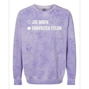 Convicted Felon Funny Pro Trump 2024 Gift Colorblast Crewneck Sweatshirt