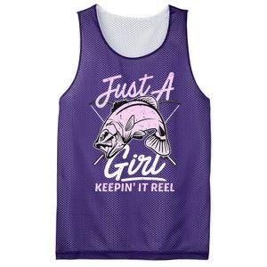 cute fishing funny keeping it reel purple pink Mesh Reversible Basketball Jersey Tank